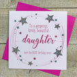 White Cotton Daughter Birthday Card