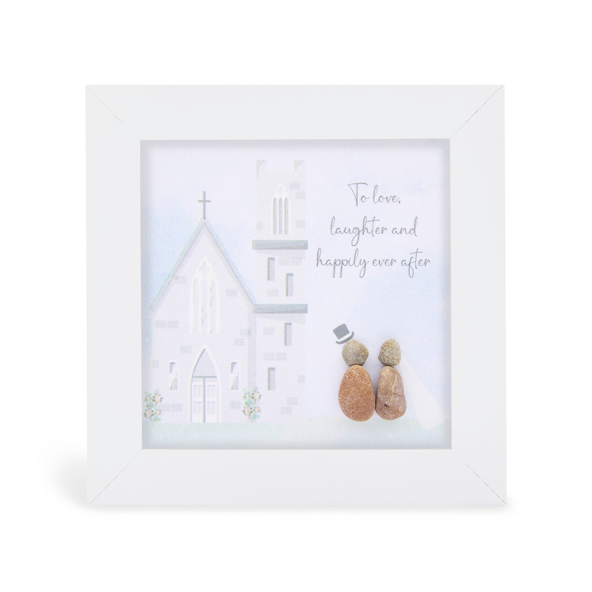 Mini Pebble Picture - Love, Laughter & Happily Ever After