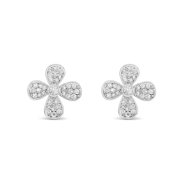 Earrings - Silver Flower