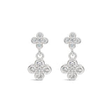 Earrings - Small Silver Crystal Drop