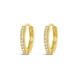 Earrings - Gold Crystal Hoop