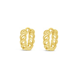 Earrings - Gold Ripple Hoop