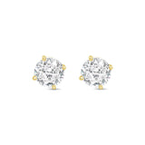 Earrings - Medium Gold Crystal Stud