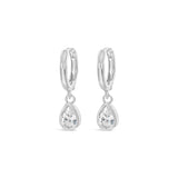 Earrings - Silver Hoop Drop