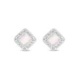 Earrings - Silver Oyster Square
