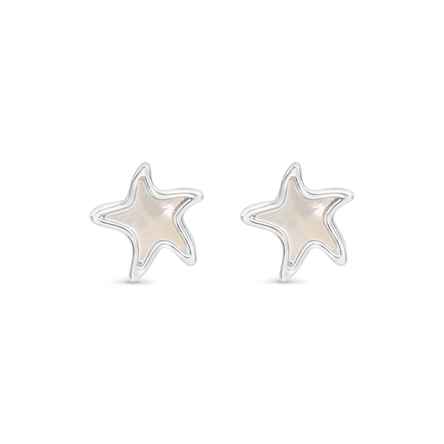Earrings - Oyster & Silver Star