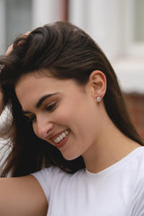 Earrings - Oval Crystal