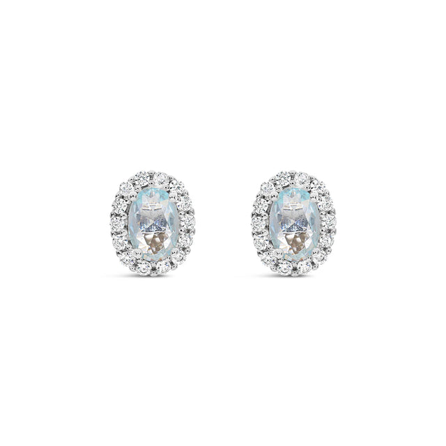 Earrings - Oval Crystal
