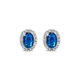 Earrings - Crystal & Sapphire