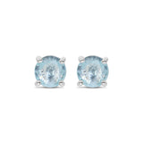 Earrings - Aquamarine Crystal Stud