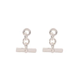 Earrings - Silver T-Bar Drop