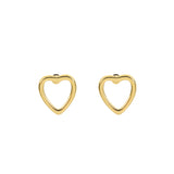 Earrings - Gold Open Heart