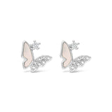 Earrings - Silver Crystal Butterfly