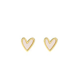 Earrings - Gold Oyster Heart