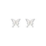 Earrings - Silver Butterfly Stud