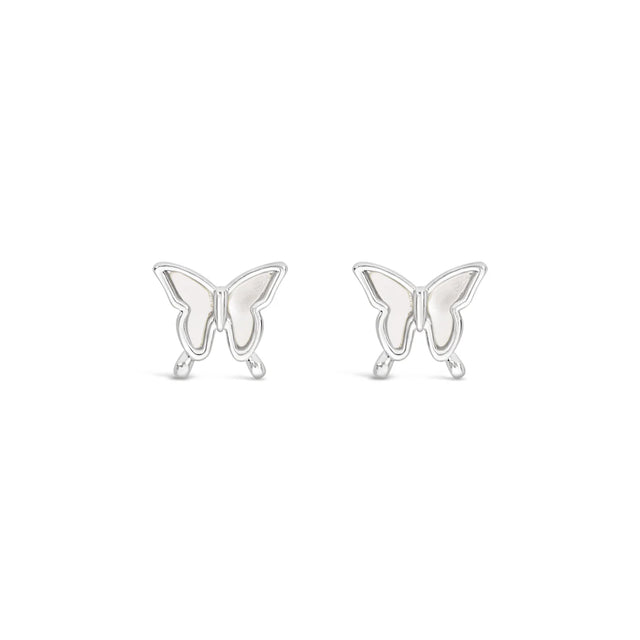 Earrings - Silver Butterfly Stud
