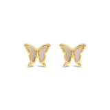 Earrings - Gold Butterfly Stud