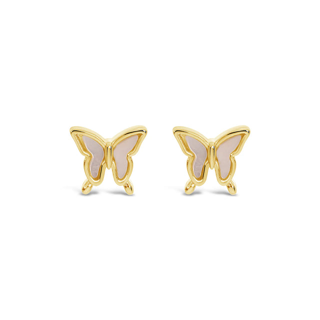 Earrings - Gold Butterfly Stud