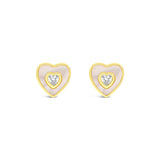 Earrings - Gold Oyster Heart