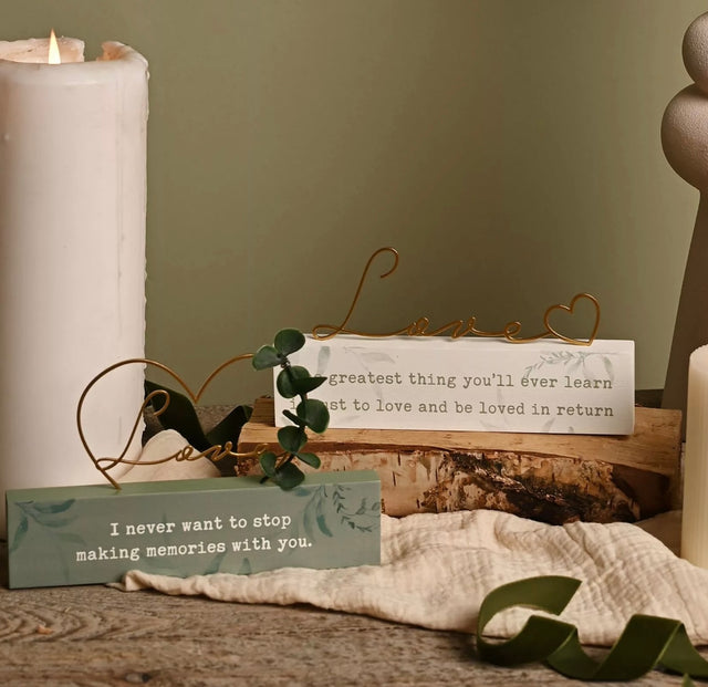 Love Story Mantel Plaque