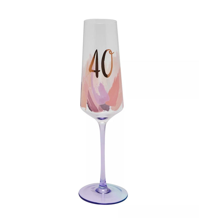 40th Birthday Brushstrokes Flute