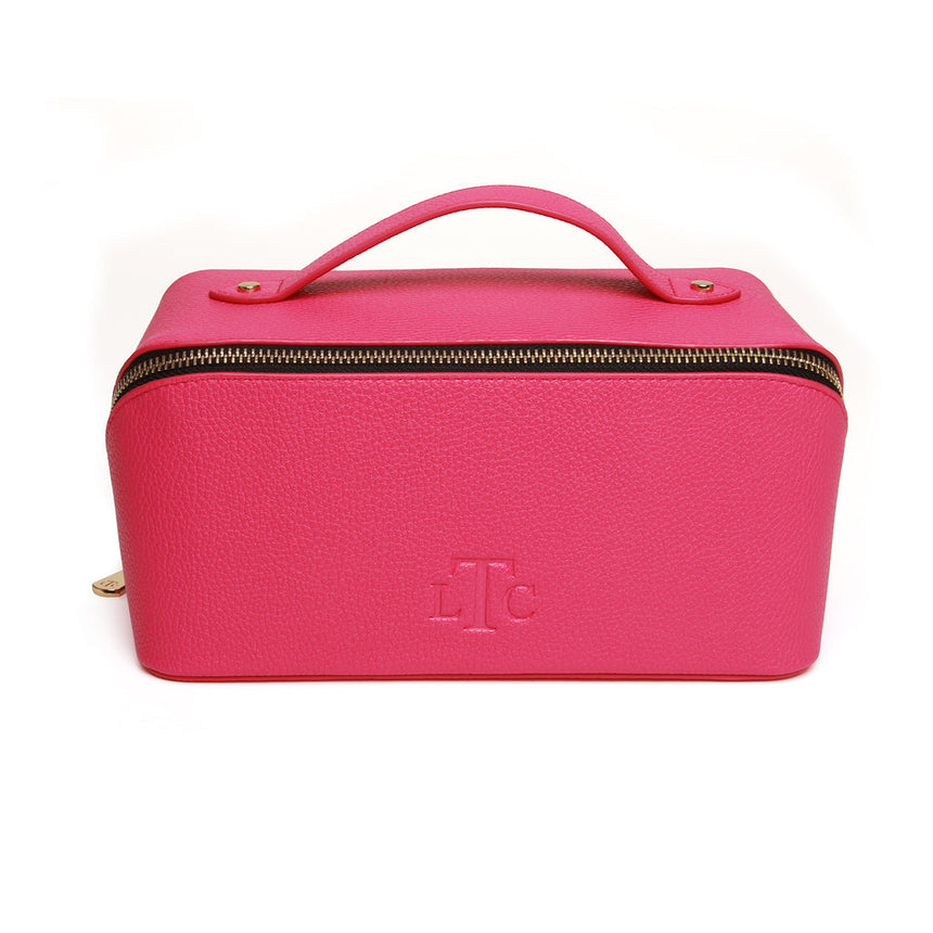 Alice Wheeler Hot Pink & Black Train Case Med