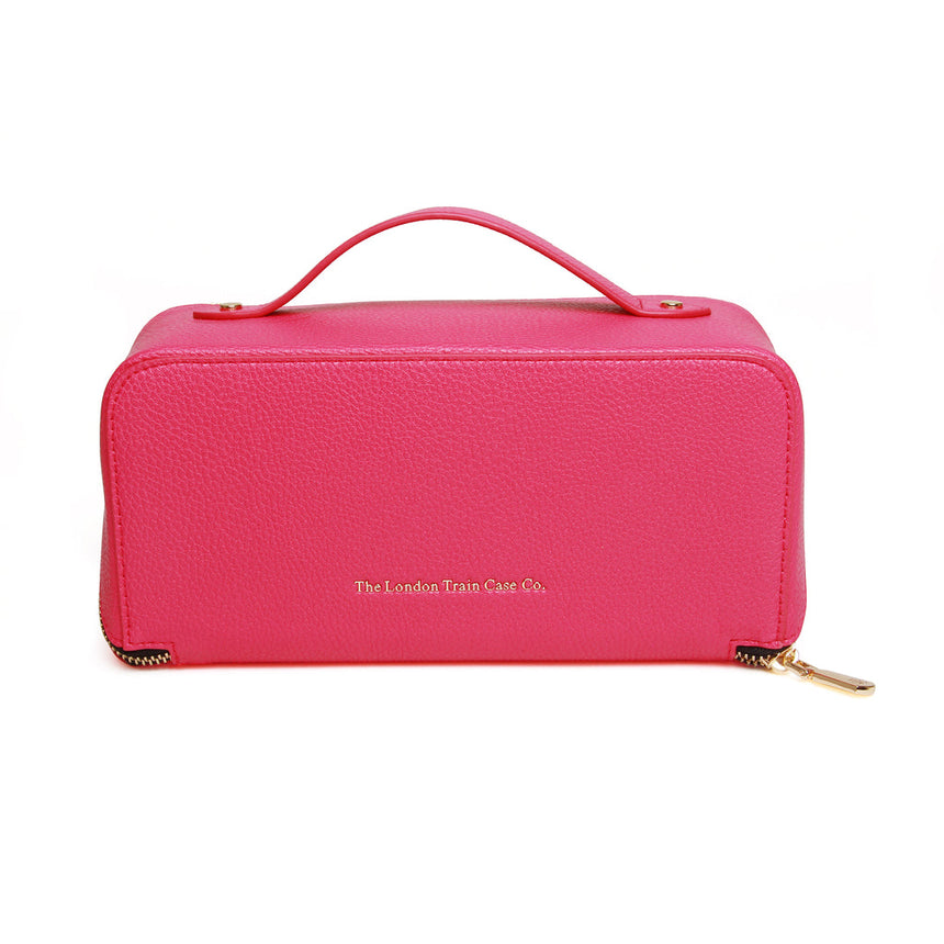 Alice Wheeler Hot Pink & Black Train Case - Medium