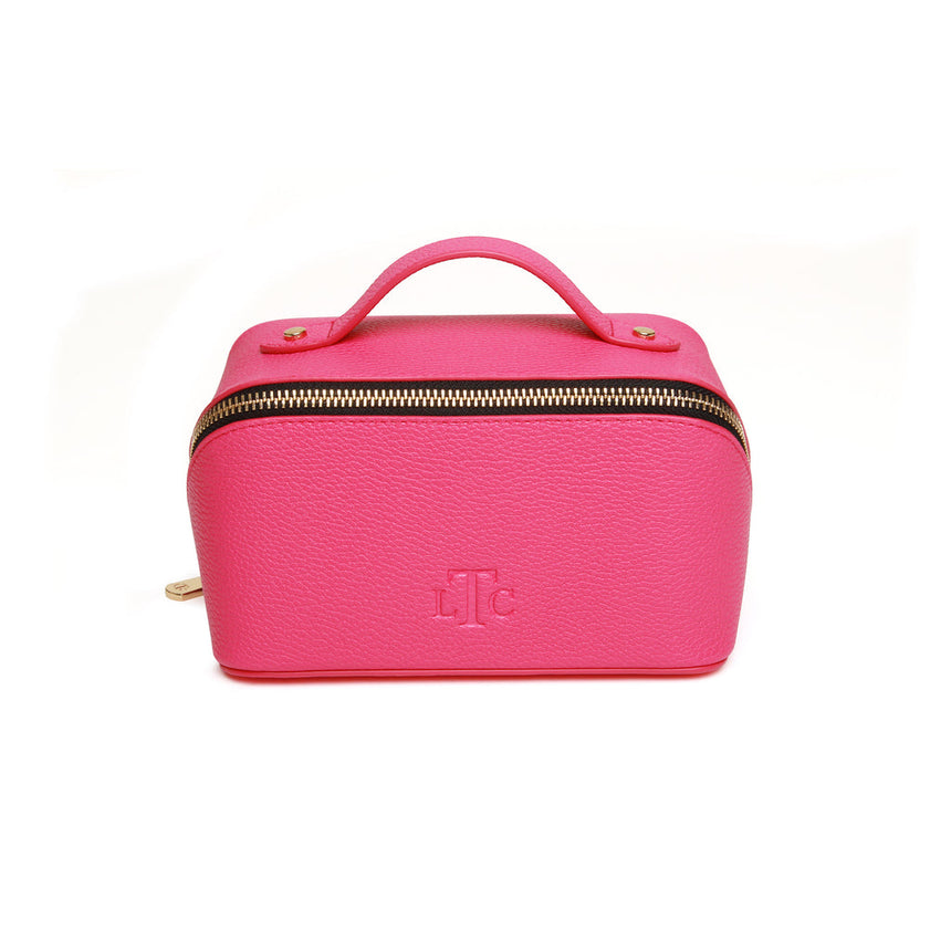 Alice Wheeler Hot Pink & Black Train Case Mini