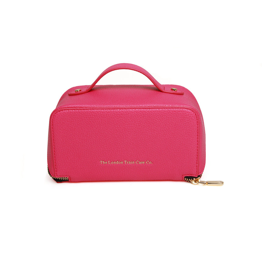 Alice Wheeler Hot Pink & Black Train Case - Mini