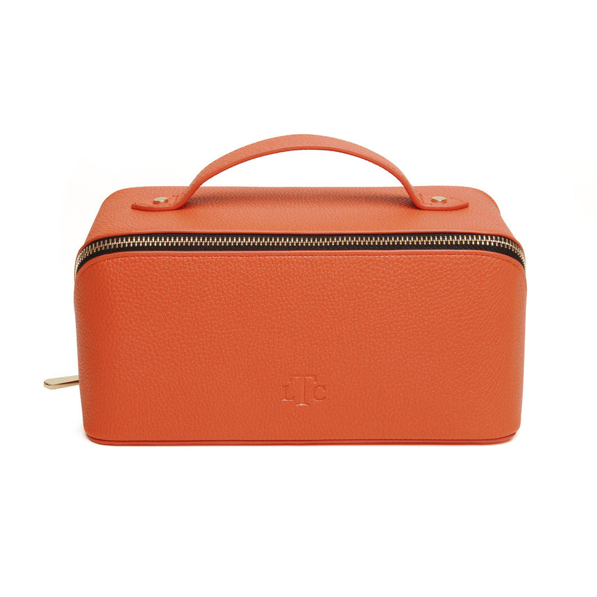 Alice Wheeler Orange & Black Train Case Med