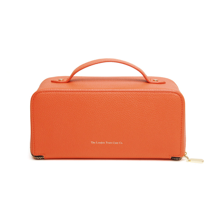 Alice Wheeler Orange & Black Train Case - Medium