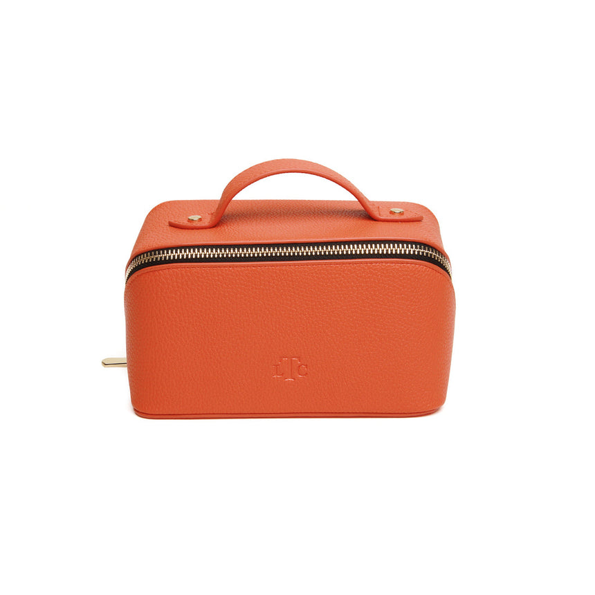 Alice Wheeler Orange & Black Train Case Med