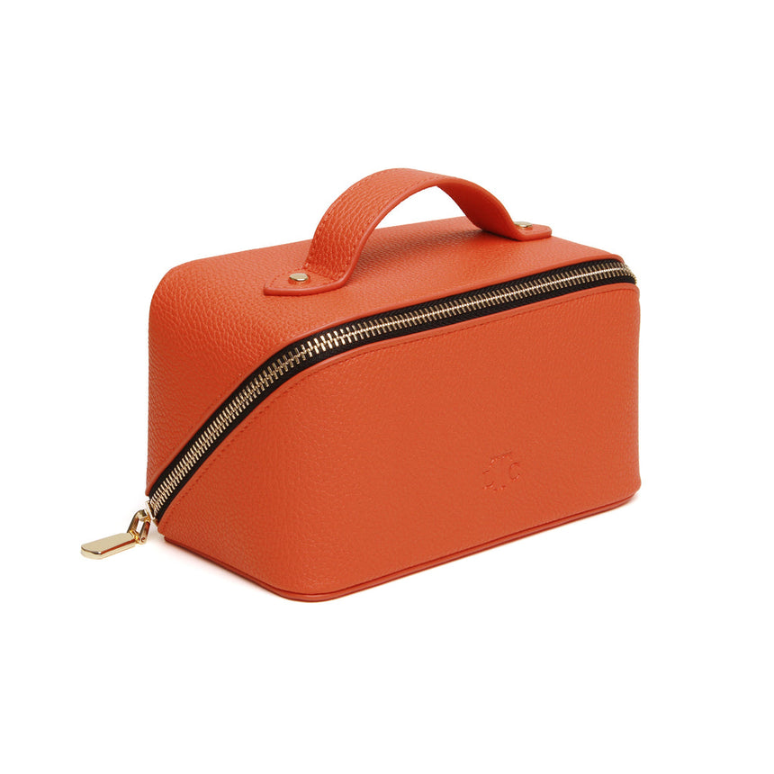 Alice Wheeler Orange & Black Train Case - Mini