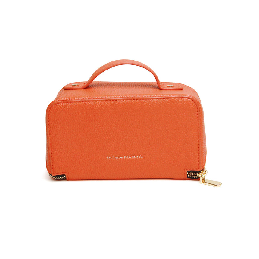 Alice Wheeler Orange & Black Train Case - Mini