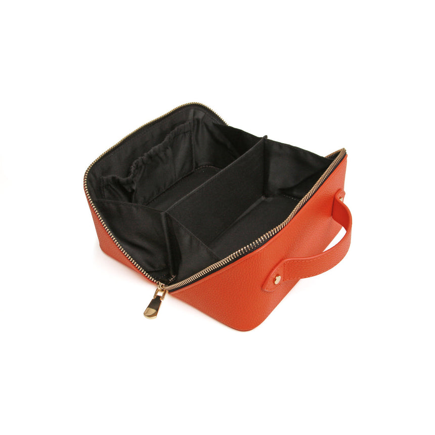 Alice Wheeler Orange & Black Train Case - Mini