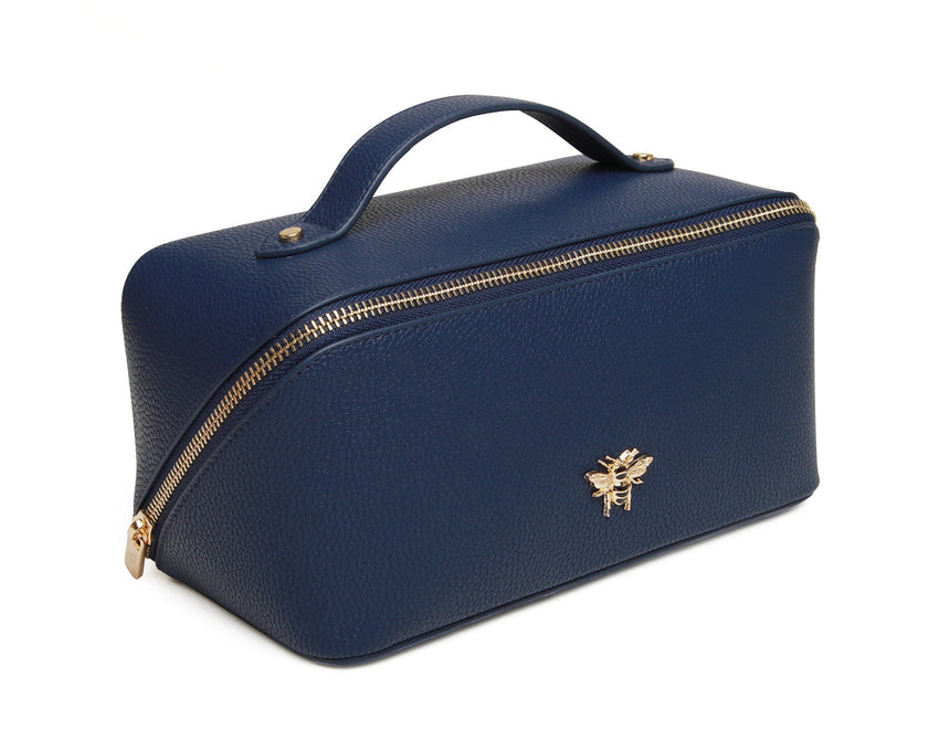 Alice Wheeler Navy Train Case - Medium