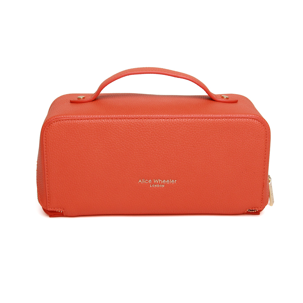 Alice Wheeler Orange Train Case - Medium