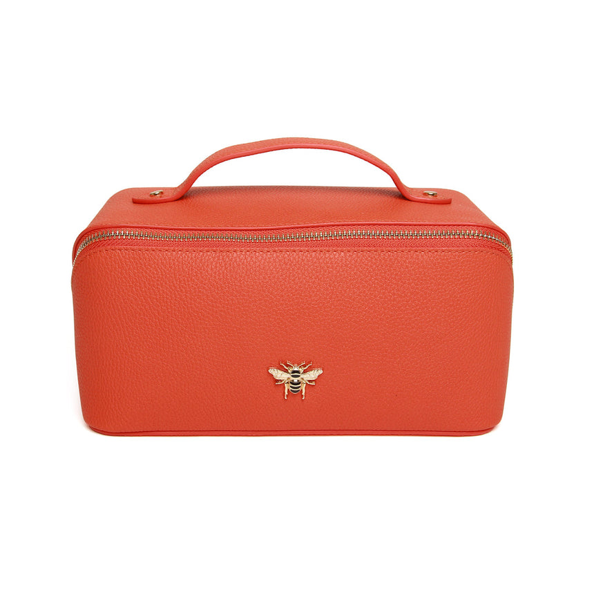 Alice Wheeler Orange Train Case - Medium