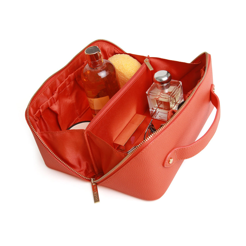 Alice Wheeler Orange Train Case - Medium