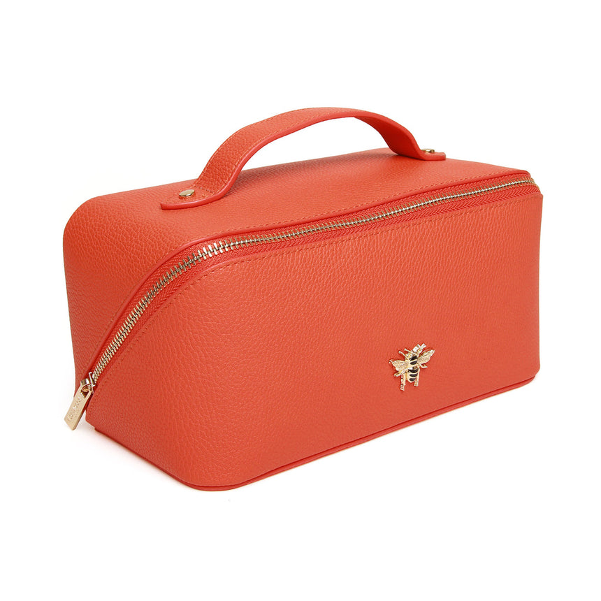 Alice Wheeler Orange Train Case - Medium