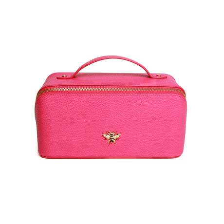 Alice Wheeler Train Case Hot Pink