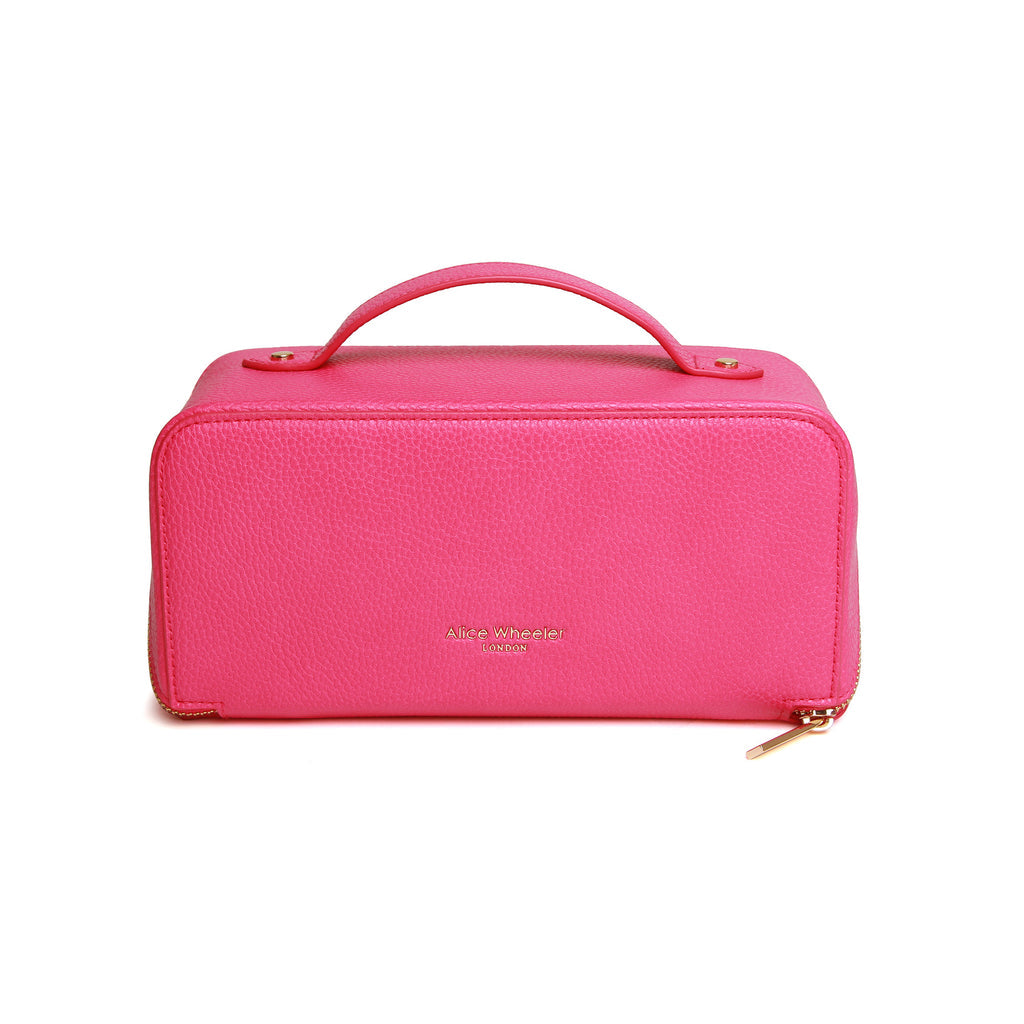 Alice Wheeler Hot Pink Train Case - Medium