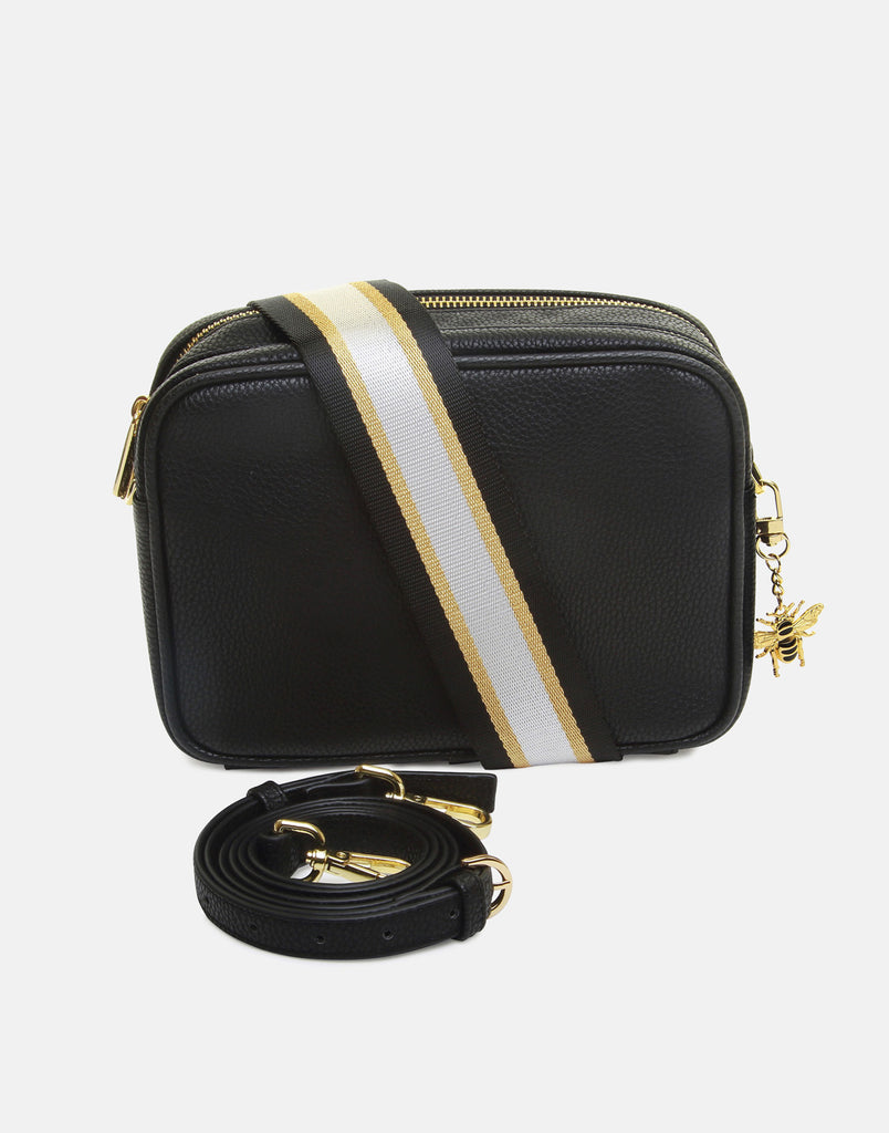 Alice Wheeler Black Soho double zip Bag