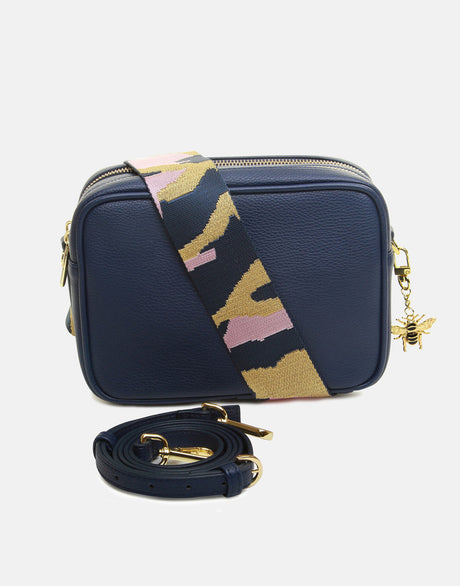 Alice Wheeler Double Zip Cross-Body Bag - Navy