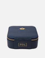 Alice Wheeler Navy Jewellery Box