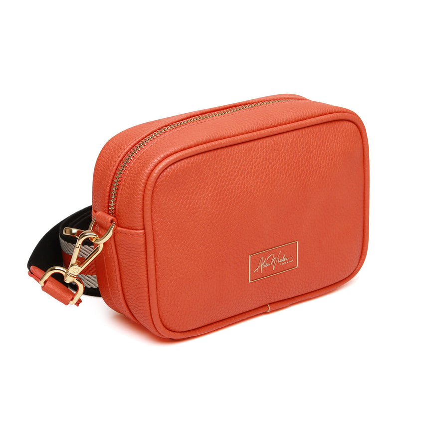 Alice Wheeler Orange Mini Mayfair Crossbody Bag