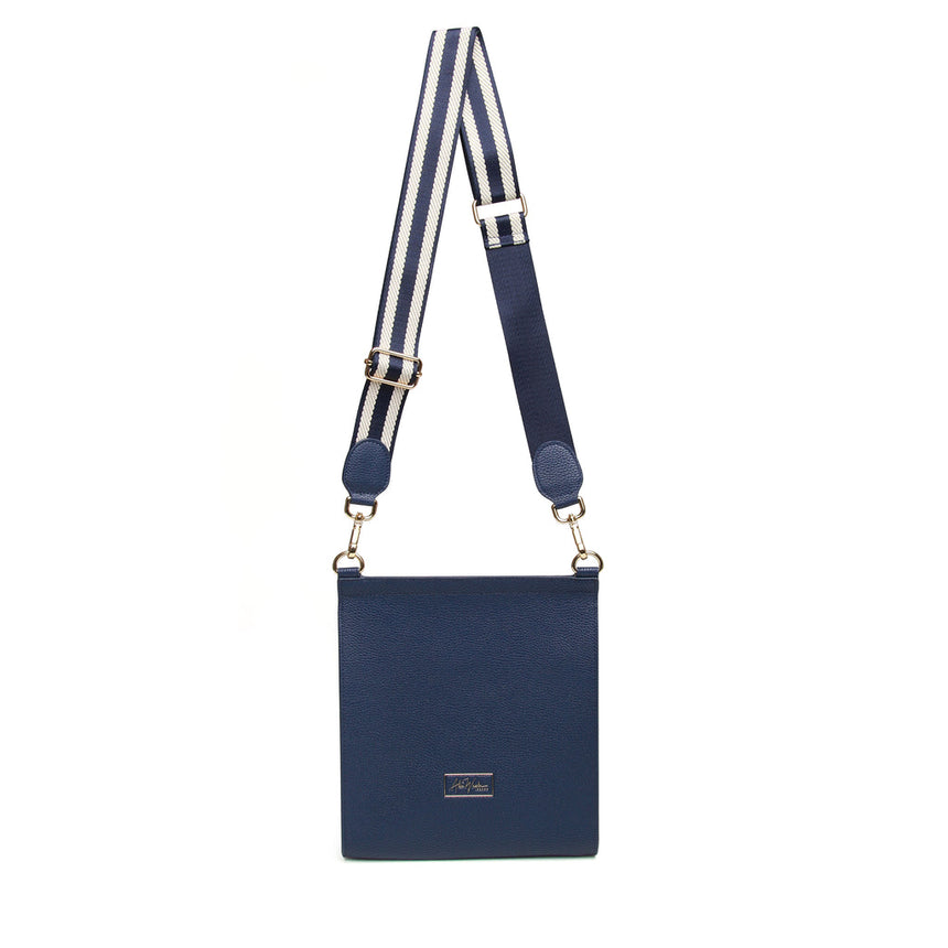 Alice Wheeler Navy Bloomsbury Crossbody Bag - Large