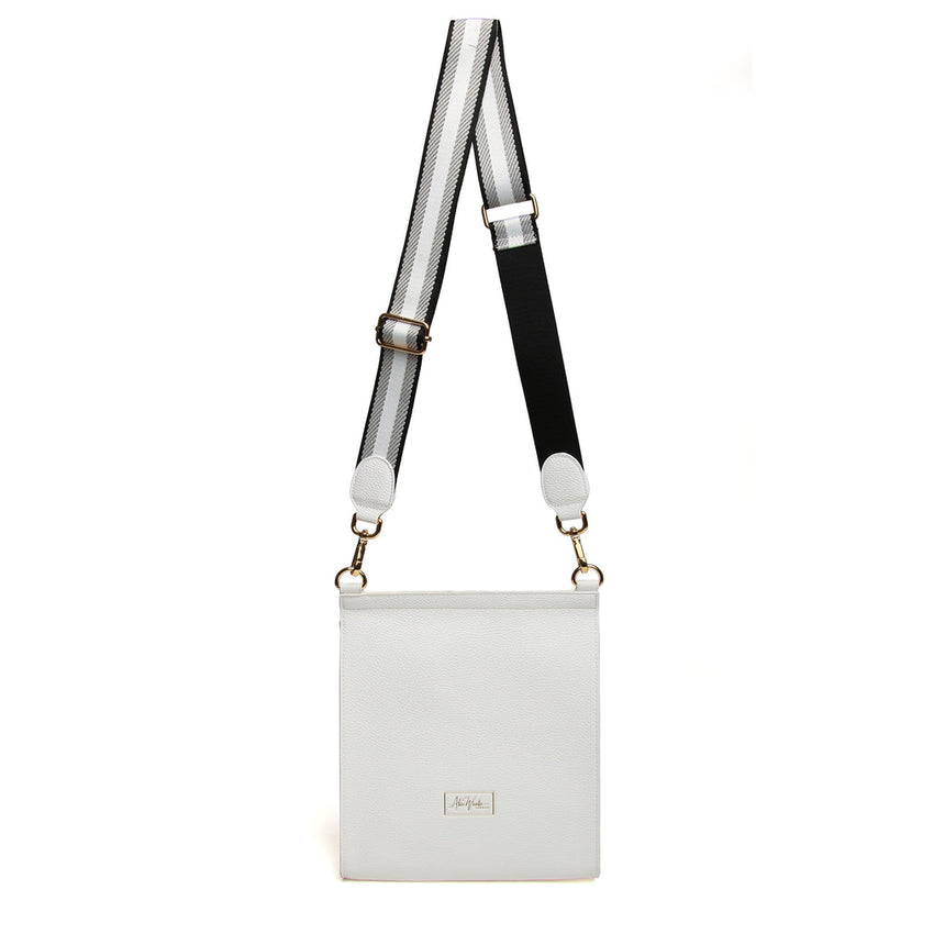 Alice Wheeler White Bloomsbury Crossbody Bag - Large