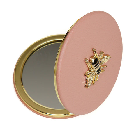 Alice Wheeler Pink Round Compact Mirror