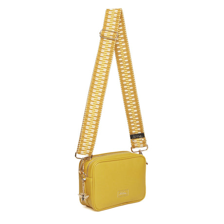 Alice Wheeler Double Zip Cross-Body Bag Mustard